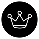 Crown 2 Black Filled icon