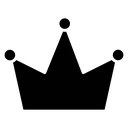 Crown 2 Black Filled icon