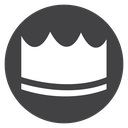 Crown Zigzag Black Filled icon