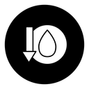 Crude oil barrel price falling down icon
