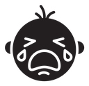 Crying baby icon