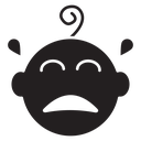 Crying baby icon