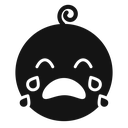 Crying baby icon