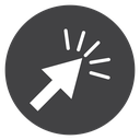 Cursor Click Motion Black Filled icon
