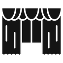 Curtains Black Filled icon