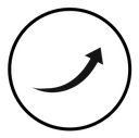 Curved arrow icon