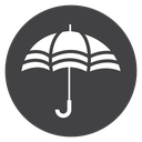 Curved Handle Umbrella icon