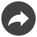Curved Share Arrow Black Filled icon