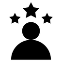 Customer Experience Black Filled icon
