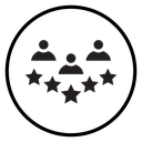 Customer loyalty Black Filled icon