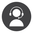 Customer support Black Filled icon