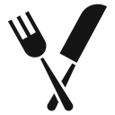 Cutlery Black Filled icon