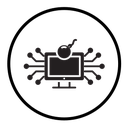 Cyber attack icon