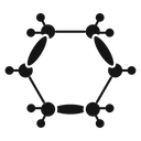 Cyclobutane Formula Ring Structure Black Filled icon