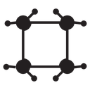 Cyclobutane molecular formula icon