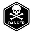 Danger sign icon