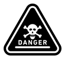 Danger sign icon