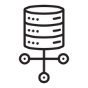 Data architecture line icon