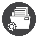 Data management Black Filled icon