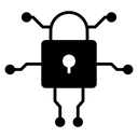 Data Security Black Filled icon