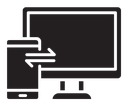 Data transfer PC to mobile icon