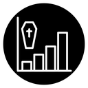 Death rate growth icon