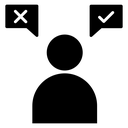 Decision Making Choice Bubbles Black Filled icon