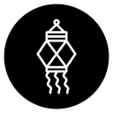 Decorative Lantern Black Filled icon