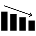 Decrease Descending Bar Chart icon