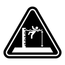 Deep water warning sign icon