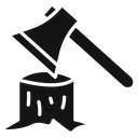 Deforestation Black Filled icon