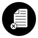 Delete document icon