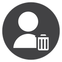 Delete User Trash Can icon