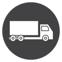 Delivery Box Truck Black Filled icon