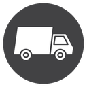 Delivery Cargo Van Black Filled icon