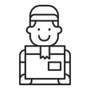Delivery man icon
