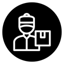Delivery man icon
