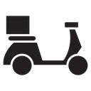 Delivery scooter icon
