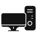 Desktop computer Black Filled icon