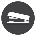 Desktop Office Stapler Black Filled icon