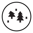 Destruction of forests icon