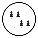 Destruction of forests icon