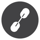 Diagonal Chain Link Black Filled icon