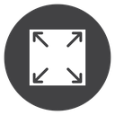 Diagonal Expand Arrows Black Filled icon