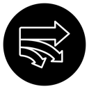 Diagram sankey icon