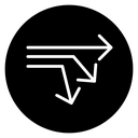 Diagram sankey icon