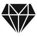 Diamond Black Filled icon