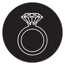 Diamond ring icon