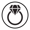 Diamond ring icon
