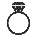 Diamond ring set icon